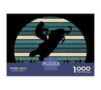 Puzzle 1000 Pièces pour Adolescents Snowmobile Snow Machine Puzzles pour Adultes pour S'amuser en Famille Stimule Le Cerveau Jeu Au Design Élégant 38x26cm/1000pcs