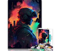 Puzzle 1000 pièces pour Adolescents Soldat des Couleurs Puzzle 1000 pièces réduction du Stress intéressante Interaction Parent-Enfant 38x26cm