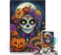 Puzzle 1000 pièces pour Adolescents Sorcière Magique d'halloween Jeu Familial pour et Car C'est Un pour Toute la Famille 50x70cm