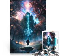 Puzzle 1000 pièces pour Adolescents Sort du sanctuaire de la forêt Cadeaux de Jeux stimulants Anniversaire et Cadeaux Uniques 26x38cm