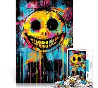 Puzzle 1000 pièces pour Adolescents Sourire de Folie en Couleur Réduction du Stress intéressante Œuvre d'art 52x38cm