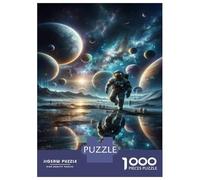 Puzzle 1000 Pièces pour Adolescents Space Exploration Astronaut Journey Puzzle pour Adultes, Jouet, Décoration Murale, Cadeaux pour Femmes, Anniversaire Et Cadeaux Uniques 52x38cm/1000pcs