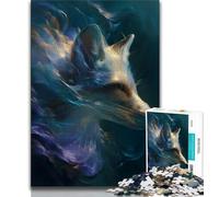 Puzzle 1000 pièces pour Adolescents Space Fox 1000 pièces pour Adultes, Anti-Stress, défi Difficile, Cadeaux du Père Noël Secret (Taille 75x50cm)