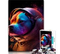 Puzzle 1000 pièces pour Adolescents Space Pitbull, Jouet éducatif Anti-Stress, Superbes Cadeaux et Jouets (Taille 38x26cm)