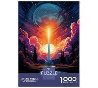 Puzzle 1000 Pièces pour Adolescents Space Tower Launching Into The Sky Puzzles pour Adultes : Améliorent La Mémoire - Difficile Et Stimulant - Cadeaux De Noël Et d'anniversaire 70x50cm/1000pcs