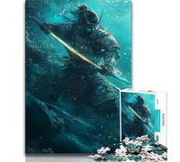 Puzzle 1000 pièces pour Adolescents Space Warrior, Jouets addictifs pour stimuler l'intelligence cérébrale, Cadeaux d'anniversaire Uniques pour Les Enfants de 14 Ans et Plus 38x26cm