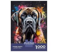 Puzzle 1000 Pièces pour Adolescents Spanish Mastiff Painting Puzzle pour Adolescents - Jeu Manuel - Décoration Parfaite - Idéal comme Cadeau 70x50cm/1000pcs