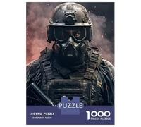 Puzzle 1000 Pièces pour Adolescents Special Force Soldier Fire Casse-têtes pour Adolescents Analyse Et Logique Interaction Parent-Enfant Jeu Stimulant Jouets 38x26cm/1000pcs