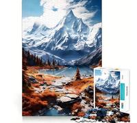 Puzzle 1000 pièces pour Adolescents Splendeur des Sommets d'automne Jeu de réflexion Jeu de lenteur Activité Amusante pour Un Anniversaire (38x26cm)