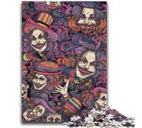 Puzzle 1000 pièces pour Adolescents, Squelette Clown, Anti-Stress, défi Difficile, à Offrir en Cadeau à Toute la Famille, 50x75cm