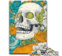 Puzzle 1000 pièces pour Adolescents, Squelette de Citrouille, Jeu de réflexion pour Les 14 Ans et Plus, idéal pour Les Adultes et Les Adolescents 26x38cm