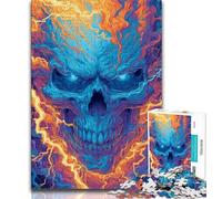 Puzzle 1000 pièces pour Adolescents Squelette de Foudre, Jeu Stimulant et éducatif en Famille pour Anniversaire et Noël (75x50cm)