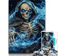 Puzzle 1000 pièces pour Adolescents, Squelette de la Mort, idéal comme Cadeau pour Toute la Famille Convient aux Enfants de 14 Ans et Plus (Taille 75x50cm)