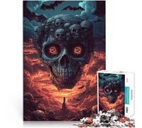 Puzzle 1000 pièces pour Adolescents Squelette d'horreur Jeu Familial Anti-Stress Défi Difficile Œuvre d'art 38x26cm