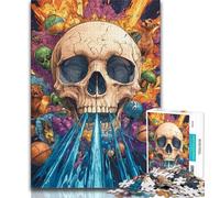 Puzzle 1000 pièces pour Adolescents, Squelette, entraînez Votre Cerveau et Vos Mains, Cadeau d'anniversaire, décoration Murale pour Les 14 Ans et Plus, 38x26cm
