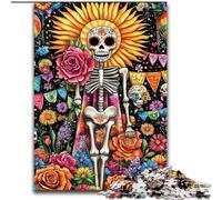 Puzzle 1000 pièces pour Adolescents, Squelette Mort-Vivant, Anti-Stress, défi Difficile, Cadeaux du Père Noël Secret, à partir de 14 Ans (Taille 26x38cm)