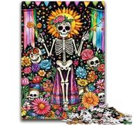 Puzzle 1000 pièces pour Adolescents, Squelette Mort-Vivant, Jeu éducatif Familial, décoration Murale, Cadeaux d'anniversaire et de Noël Uniques, 50x75cm