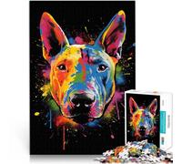 Puzzle 1000 pièces pour Adolescents Staffordshire Bull Terrier Jeux éducatifs Décoration d'intérieur Idées Cadeaux 38x26cm