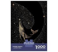 Puzzle 1000 Pièces pour Adolescents Starry Whale Dark Gold Puzzle pour Adultes Décoration Murale Jouet mais Amusant Et Humoristique Cadeaux Uniques pour Anniversaire Et Noël 52x38cm/1000pcs