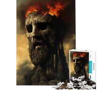 Puzzle 1000 pièces pour Adolescents Statue corrompue de Zeus à Olympie Jeu addictif pour cultiver la Patience Jeu Pratique Anti-Stress Cadeau d'anniversaire (Dimensions 38x26cm)