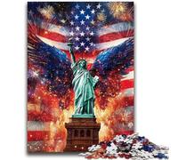Puzzle 1000 pièces pour Adolescents, Statue de la Liberté, Amusant en Famille, idéal comme Cadeau pour Toute la Famille, à partir de 14 Ans, 50x75cm