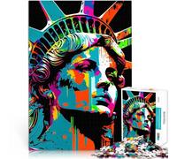 Puzzle 1000 pièces pour Adolescents Statue de la liberté Entraînez Votre Cerveau et Vos Mains Œuvre d'art 38x26cm