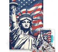 Puzzle 1000 pièces pour Adolescents Statue de la Liberté USA Jeu Impossible défi Difficile Cadeau pour Les Amis et la Famille 50x75cm