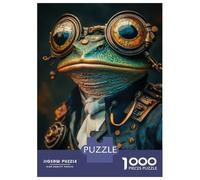 Puzzle 1000 Pièces pour Adolescents Steampunk Frog Puzzle Adulte - Jeu De Construction - Difficile - Cadeau Unique pour Anniversaire Et Noël 52x38cm/1000pcs
