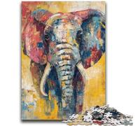 Puzzle 1000 pièces pour Adolescents, Style éléphant Basquiat, Jouets éducatifs, Jeux familiaux, Cadeaux d'anniversaire et Cadeaux Uniques 50x75cm