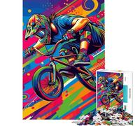 Puzzle 1000 pièces pour Adolescents Style Freestyle BMX Pop Art Puzzle Adulte à Monter soi-même Jeu d'analyse et de logique Cadeau d'anniversaire Original (Taille 50x75cm)