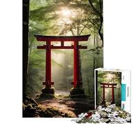 Puzzle 1000 pièces pour Adolescents Style Japonais Torii défi éducatif décoration Murale Jeux relaxants à partir de 14 Ans (38x52cm)
