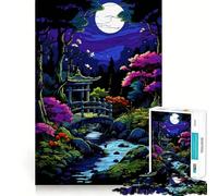 Puzzle 1000 pièces pour Adolescents,Style Jardin Zen Japonais,Art pixelisé,découpe précise,Jeu Intelligent,activité de détente et d'anniversaire (38x52cm)