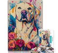 Puzzle 1000 pièces pour Adolescents Style Labrador Basquiat pour Jeu éducatif Jouet de défi décoration d'intérieur Unique et Cadeaux 26x38cm