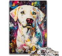 Puzzle 1000 pièces pour Adolescents, Style Labrador Basquiat, Puzzles pour Adultes, défi d'intelligence cérébrale, Jouets addictifs pour la décoration de la Maison (50x75cm)
