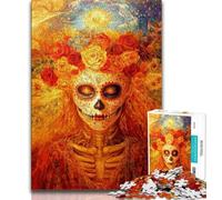 Puzzle 1000 pièces pour Adolescents, Style Mexicain, tête de Mort, 1000 pièces pour Adolescents, Jeux éducatifs, décoration d'intérieur, Convient pour la décoration de Bureau (Taille 75x50cm)