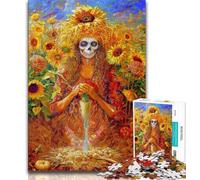 Puzzle 1000 pièces pour Adolescents, Style Mexicain, tête de Mort, Jeu de Quiz, décoration Murale, Cadeaux Uniques pour Anniversaire et Noël (Taille 75x50cm)