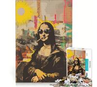 Puzzle 1000 pièces pour Adolescents Style Mona Lisa/Basquiat Jeux éducatifs Assemblage de Motifs Collection d'artistes Beaux-Arts 38x52cm