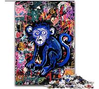 Puzzle 1000 pièces pour Adolescents, Style Singe Basquiat, pour Jeu éducatif, Jouet, décoration d'intérieur Unique et Cadeaux (Taille 26x38cm)