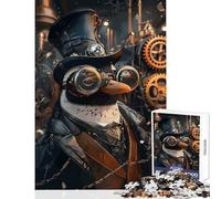 Puzzle 1000 pièces pour Adolescents Style Steampunk Motif Pingouin décoration Murale pour Les Jeux éducatifs Chaque pièce est Unique Dimensions 38x52cm