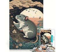 Puzzle 1000 pièces pour Adolescents Style Ukiyo-e Japon/Chine Jeu de société découpe de précision Cadeau Original pour Anniversaire et Noël 50x75cm