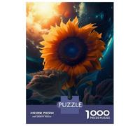 Puzzle 1000 Pièces pour Adolescents Sunflower Earth Sun Moon Puzzles pour Adultes - Jeux Amusants Et Anti-Stress - Cadeaux Uniques pour Anniversaire Et Noël 52x38cm/1000pcs