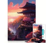 Puzzle 1000 pièces pour Adolescents,Superbe Puzzle Japonais de qualité supérieure,découpe Amusante,Jeu de Concentration et de détente,Facile à Jouer,décoration de Noël (38x26cm)