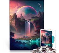 Puzzle 1000 pièces pour Adolescents Superbe Vue Jeu Familial Anti-Stress Défi Difficile Convient pour la décoration de Bureau 75x50cm