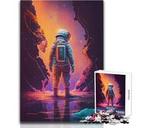 Puzzle 1000 pièces pour Adolescents sur Le thème de l'astronaute dans la 3e Dimension:Un Loisir Relaxant et Doux, aux découpes Fines et précises Dimensions:38x52cm