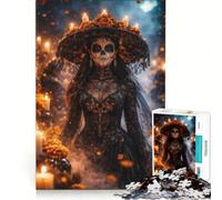 Puzzle 1000 pièces pour Adolescents sur Le thème du Jour des Morts, Jouet Anti-Stress, pour s'amuser en Famille, Cadeau pour Les Amis et la Famille 50x75cm