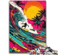 Puzzle 1000 pièces pour Adolescents Surf Graffiti Jouet Jeu intellectuel pour la décoration de la Maison pour Les 14 Ans et Plus 50x75cm