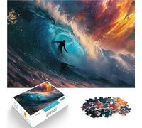 Puzzle 1000 pièces pour Adolescents Surfeur intergalactique Jeu Familial Anti-Stress Défi Difficile Bon Cadeau 38x26cm