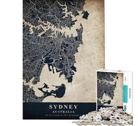 Puzzle 1000 pièces pour Adolescents Sydney Australie Puzzle pour Adolescents idéal pour enrichir sa liste de souhaits avec Le Père Noël Cadeau Parfait pour Les Jeux vidéo (38x26cm)