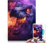 Puzzle 1000 pièces pour Adolescents T Rex Dinosaure du Jurassique Coupe de précision Renforcer l'amour Entre Les Couples 38x26cm