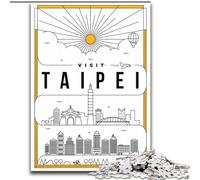 Puzzle 1000 pièces pour Adolescents Taipei Taiwan, Jouet éducatif et décompressant, Cadeau d'anniversaire, décoration Murale 50x75cm